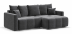 Угловой диван Босс Тренд Велюр Монолит серый