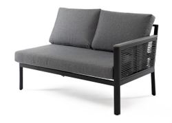 "Париж" модуль диванный левый, двухместный, цвет серый