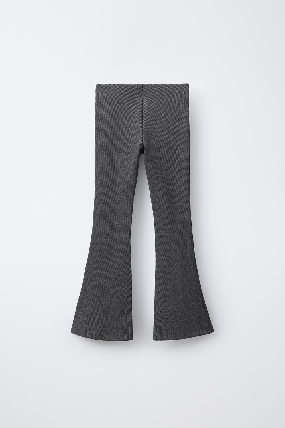 ZARA ЛЕГИНСЫ В РУБЧИК FLARE ОДНОТОННЫЕ, СЕРЫЙ МЕЛАНЖ