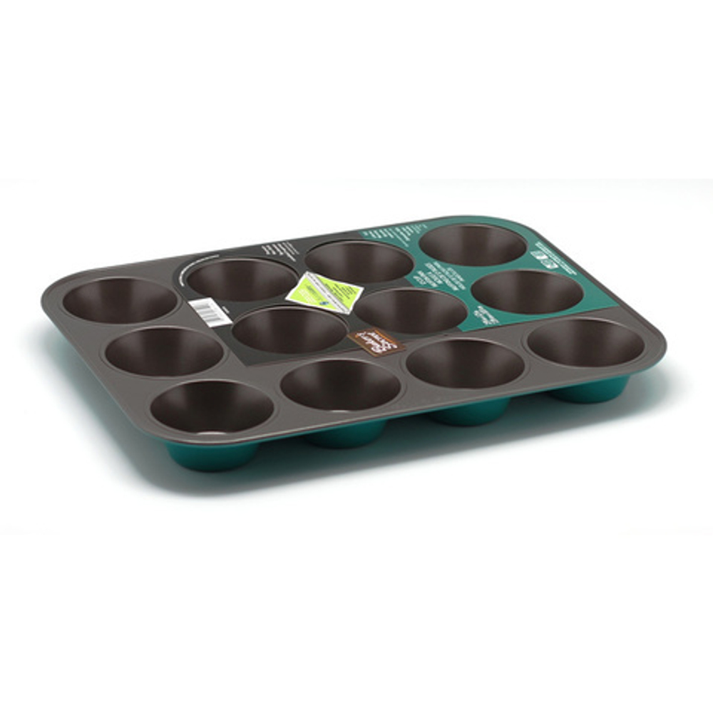Форма для выпечки 12 маффинов Baker's Secret Pine Green