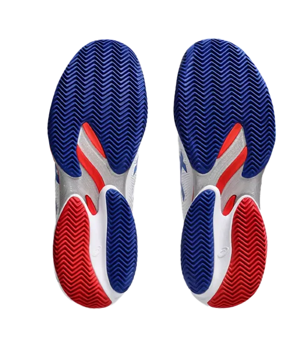 Asics Court FF 3 Novak Clay Белый-Тунец Синие Кроссовки