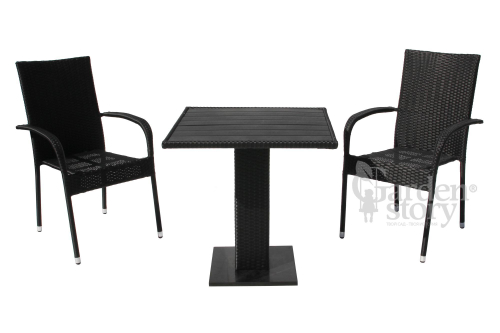 Набор мебели Парис мини с подушками арт.GS014/GS016 черный, серый "Garden story"