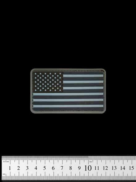 Шеврон Флаг США PVC 5х8,5 см. Сине-голубой левый