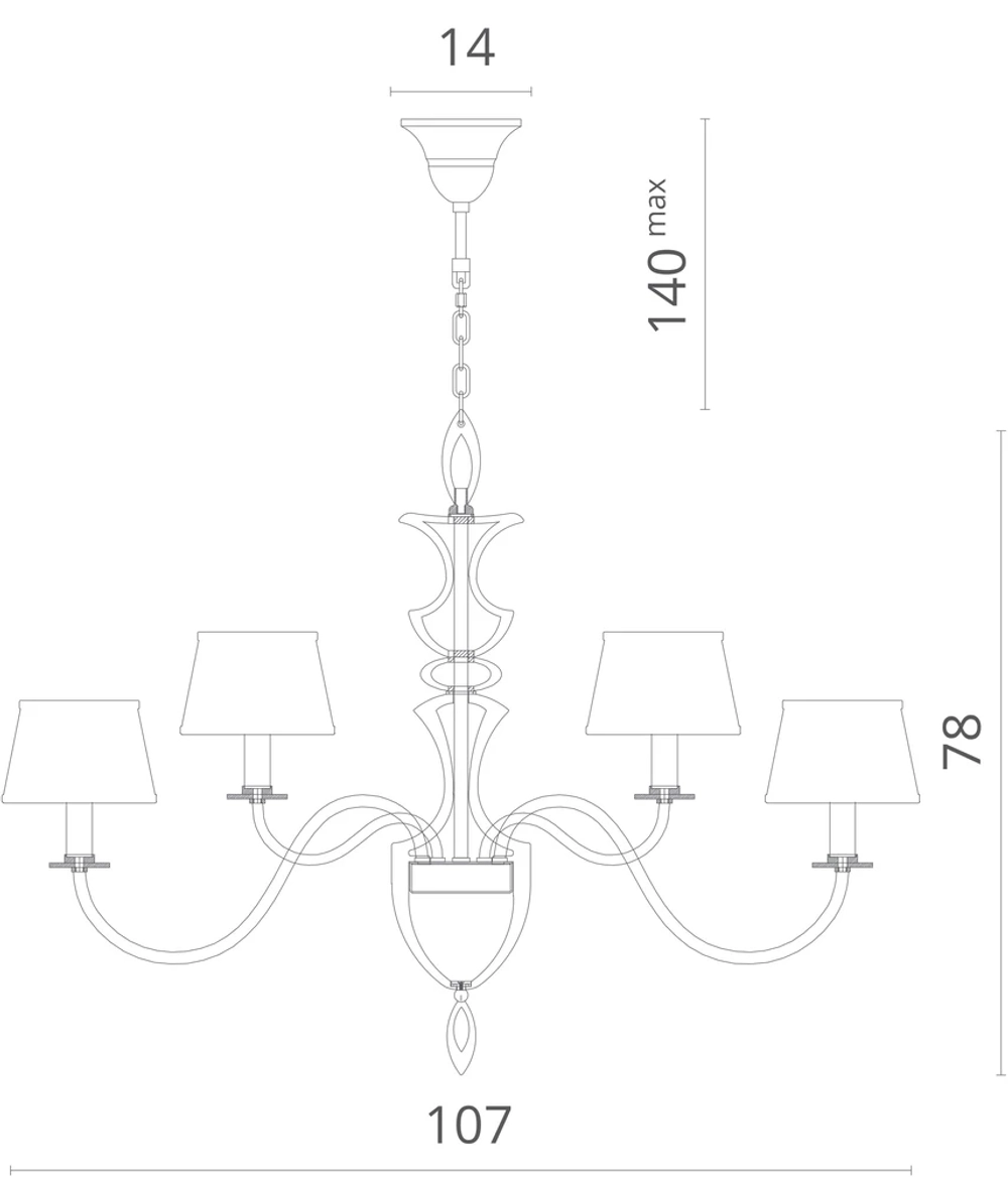 Подвесная люстра Divinare FLORENCE 6819/19 SP-12