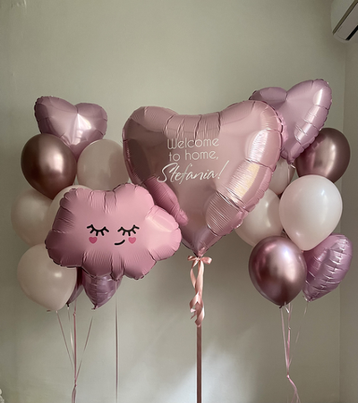 Набор для Выписку Девочки 15 розовый с сердцами