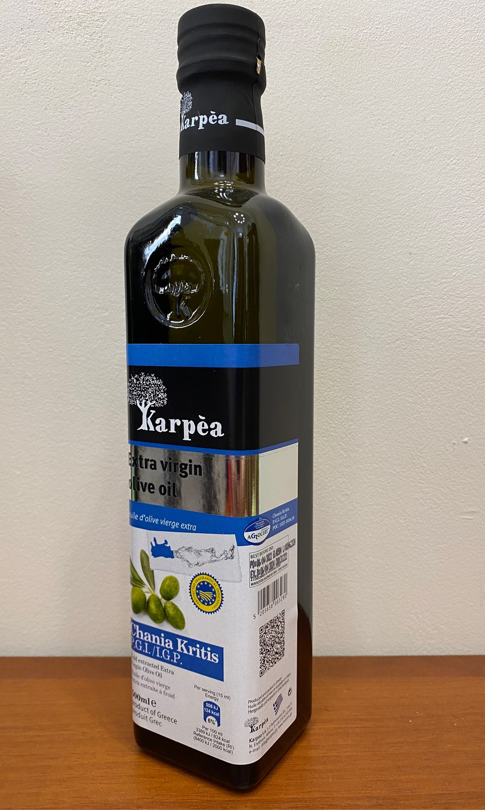 Оливковое масло  Karpea CHANIA P.G.I. - Crete  Extra Virgin, 0.5 л, Греция