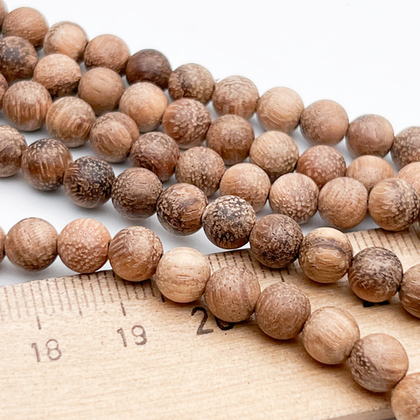 Деревянные бусины, шар, цвет груша, диаметр около 6,5-6,6 мм, цена за 33-34 шт (1/2 нити)