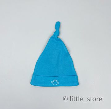 Шапка однослойная "Цветные динозавры" бирюза