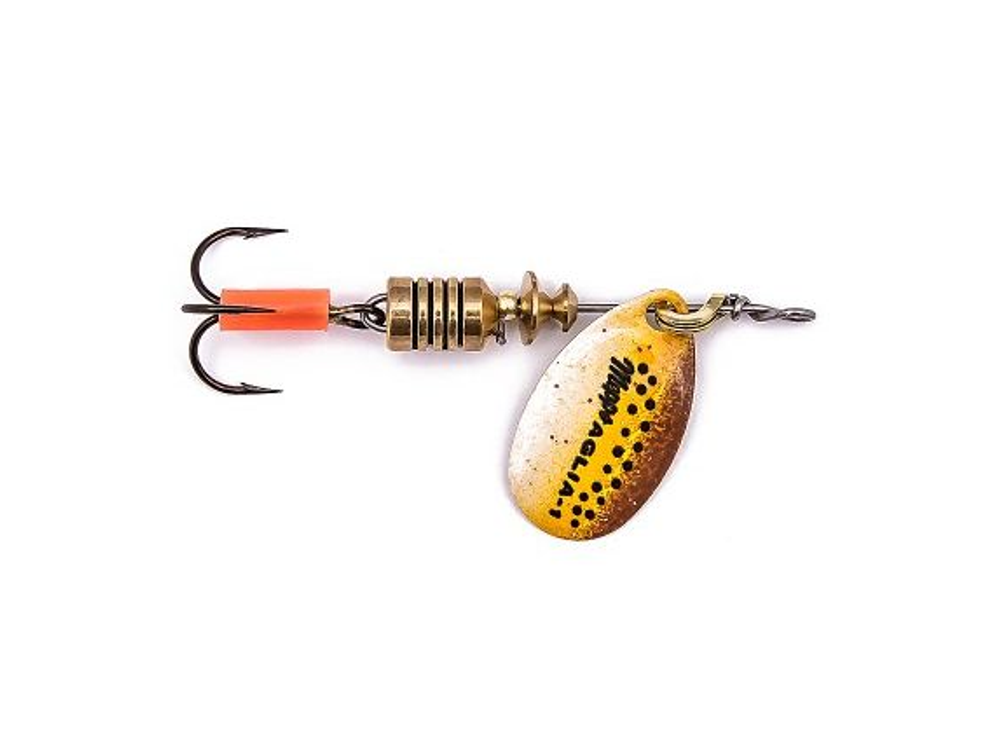 Блесна вращающаяся Mepps AGLIA FLUO, Micropigments Trout, 1, Brown