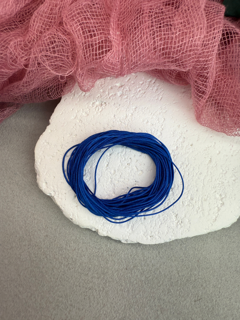 Шнур для плетения браслетов 0,6 мм, Королевский синий (5 м)