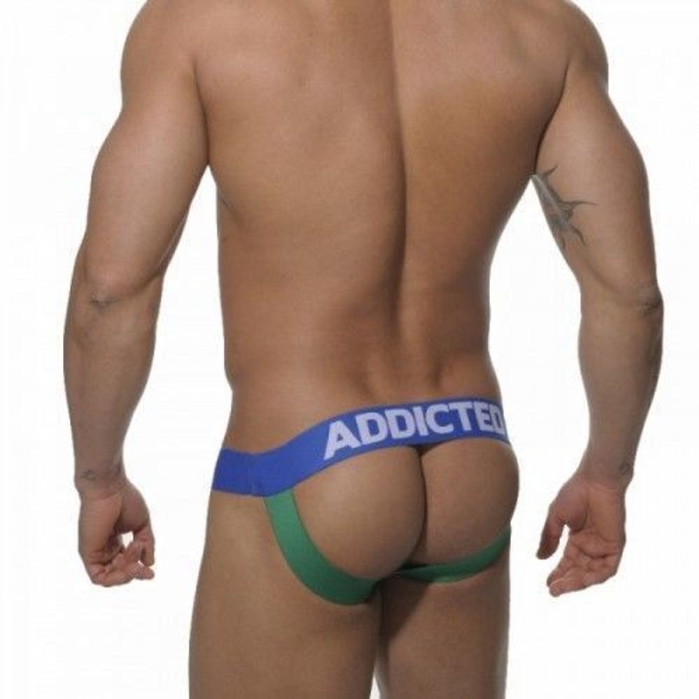 Мужские трусы Джоки синие Addicted Jock Tricolor Brazil