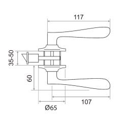 Защелка Trodos, ЗВ3-05, 204131, никель
