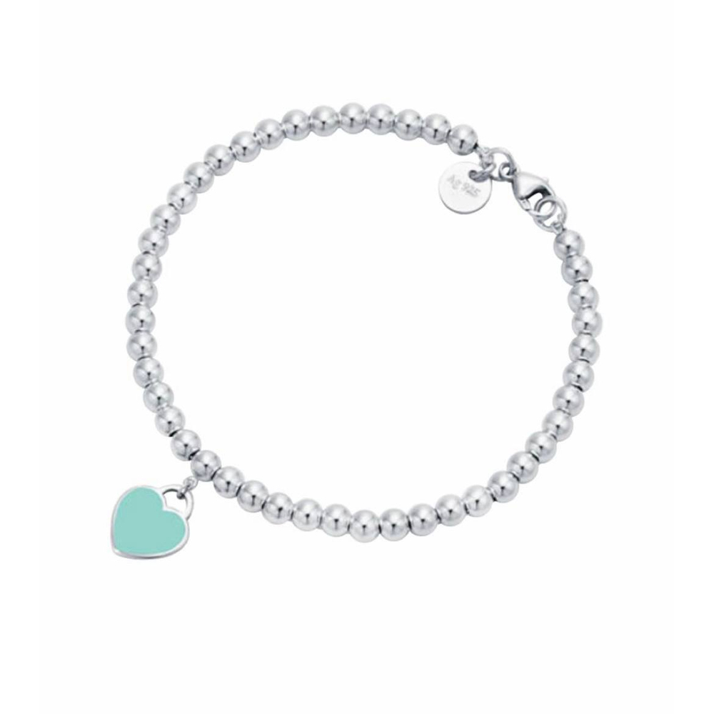 Браслет Tiffany&Co Blue Heart Tag Bead Bracelet
