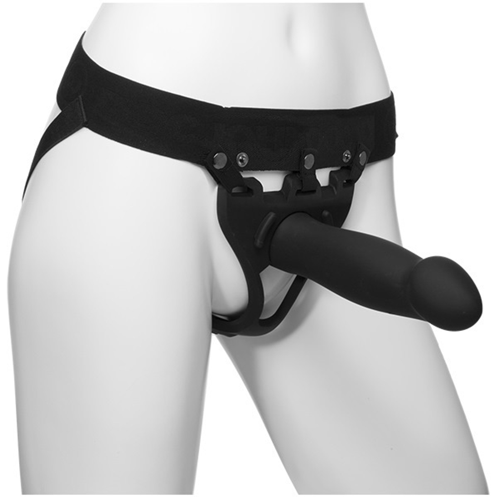 Мужской полый страпон 20,3см Doc Johnson Body Extensions BE Bold Black 800-08-BX
