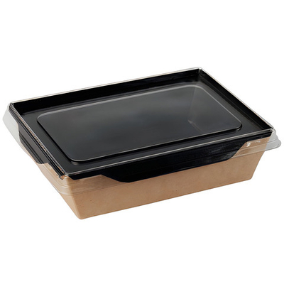 Контейнер бумажный с крышкой Old School Black 400 мл 120х85х45 мм 1/400