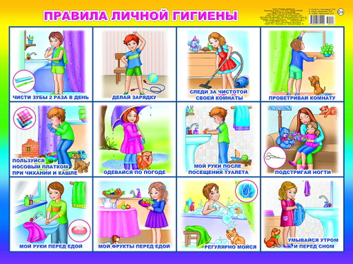 Обучающий плакат Сфера "Правила гигиены", интерактивный, от 3 лет