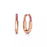 Серьги из розового золота 18k с розовыми сапфирами, Tiffany 💠Lock collection