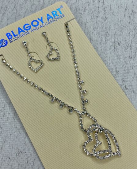 Комплект украшений, серьги + колье