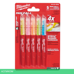 Текстовыделитель строительный Milwaukee Inkzall 5шт (48223206)
