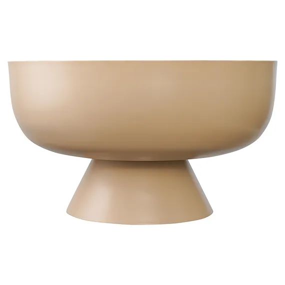 Блюдо на ножке vivlend, D25,5 см, бежевое