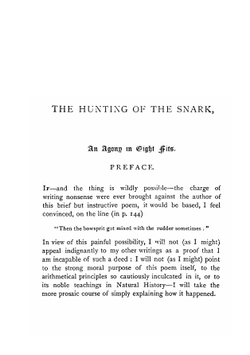 The Hunting of the Snark: An Agony in Eight Fits | Lewis Carroll