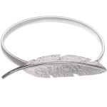 Подхват для штор на магните «Перо серебро» 11см S1738