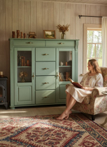 Комод, 128х42х125, Susanna, для одежды и игрушек, в кухню, сервант для посуды, из массива дерева, эвкалипт, MAKOSA