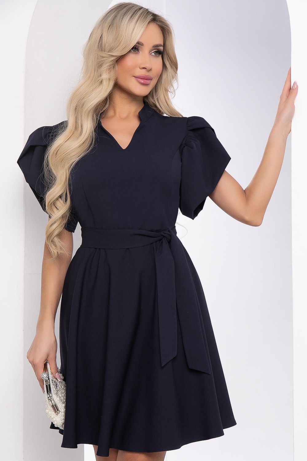 Платье "Бритни" НЬЮ (темно-синее) П8379 LT Collection