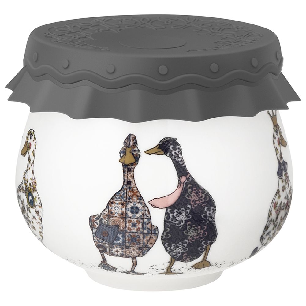 БАНКА LEFARD "FAMILY FARM" С СИЛИКОНОВОЙ КРЫШКОЙ 8*8*6,5 CM 180 МЛ