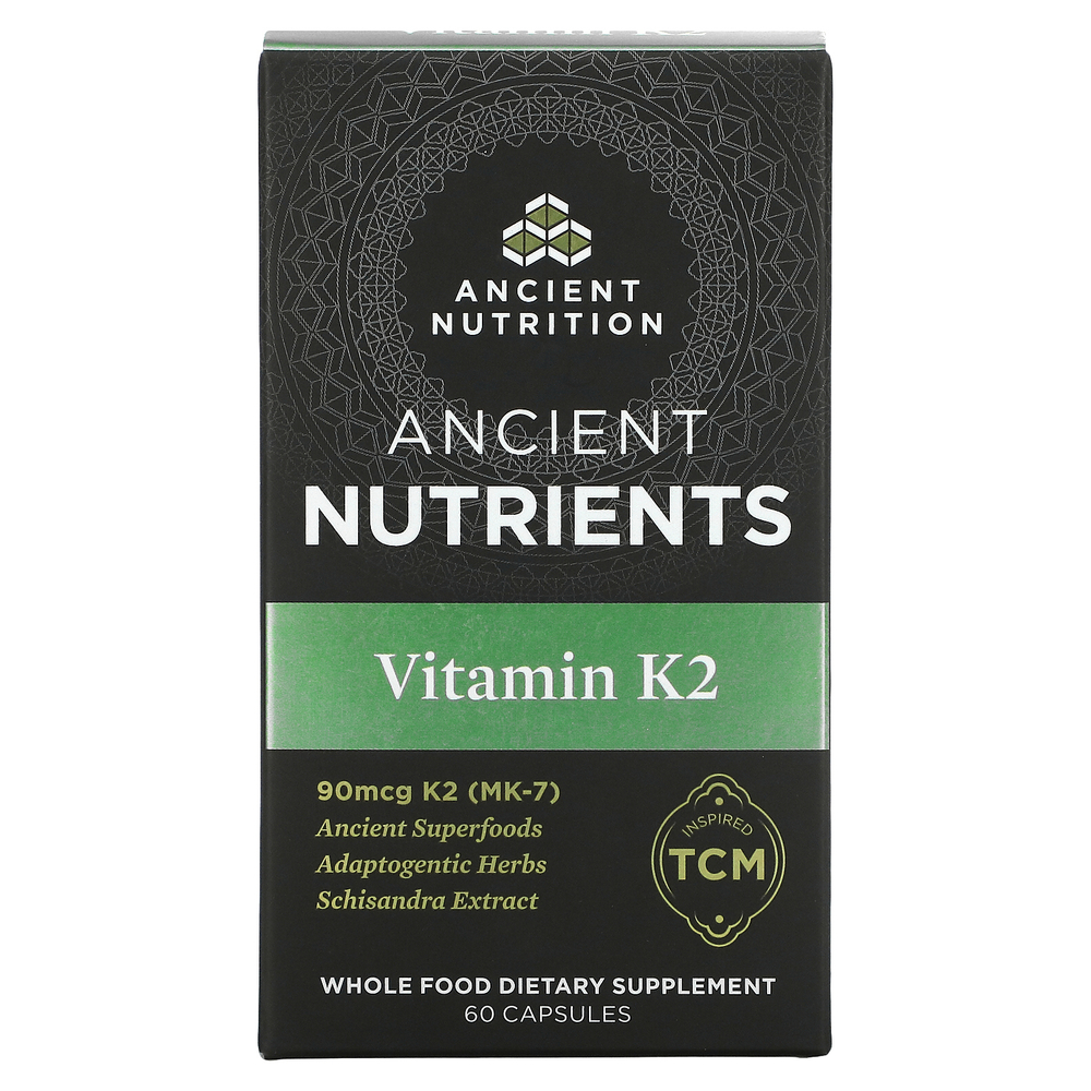 Ancient Nutrition, Ancient Nutrients, витамин K2, 60 капсул