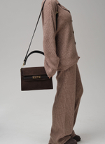 Замшевая сумка Rachel DBR 31361 черный каштан