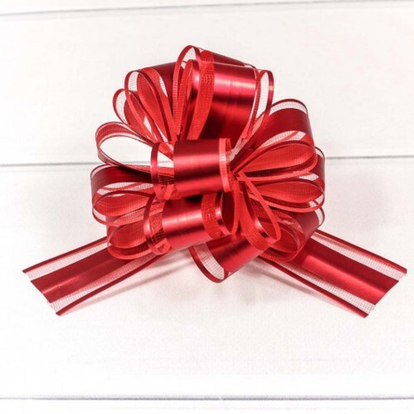 
          Бант Для Упаковки Подарка Ажурный 3 Х 3 См (Красный)