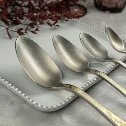 Ложка кофейная 11,2 см матовая с золотом Lord Vintage Style P.L. Proff Cuisine [12]