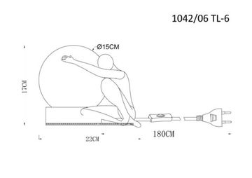 Настольная лампа 6W 3000K 1042/06 TL-6 черный Eleganza Divinare