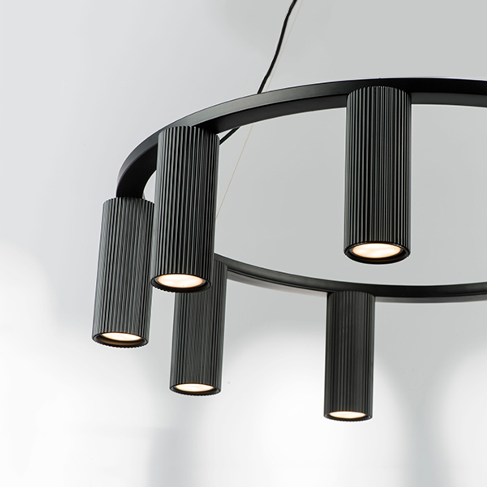 718097 Люстра ROMA 9х28W GU10 (led) ЧЕРНЫЙ