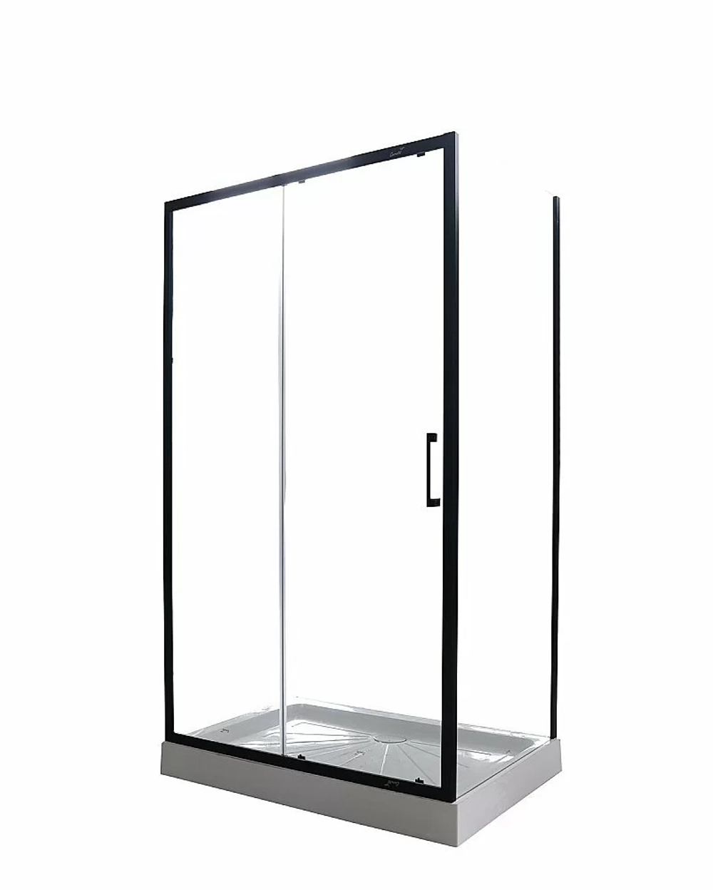 Душевой уголок CeruttiSpa Gloria 120x80 Gloria 120B стекло прозрачное/профиль черный матовый