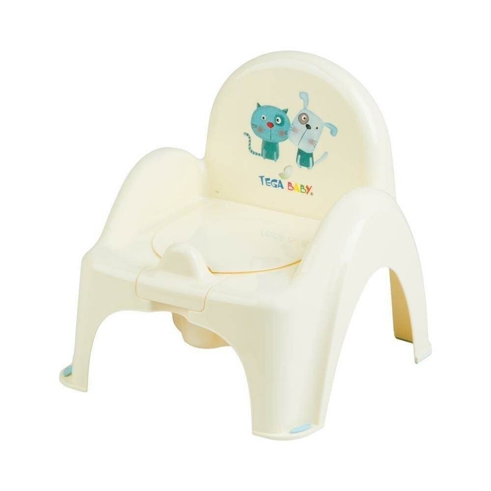 Горшок-стульчик Кот и пёс антискольз. желтый (Tega)