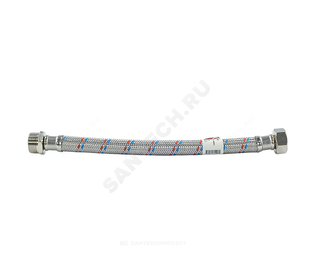 Подводка гибкая для воды нержавеющая оплетка ГИГАНТ 3/4" г-ш L=0.3м AQUALINE 04954