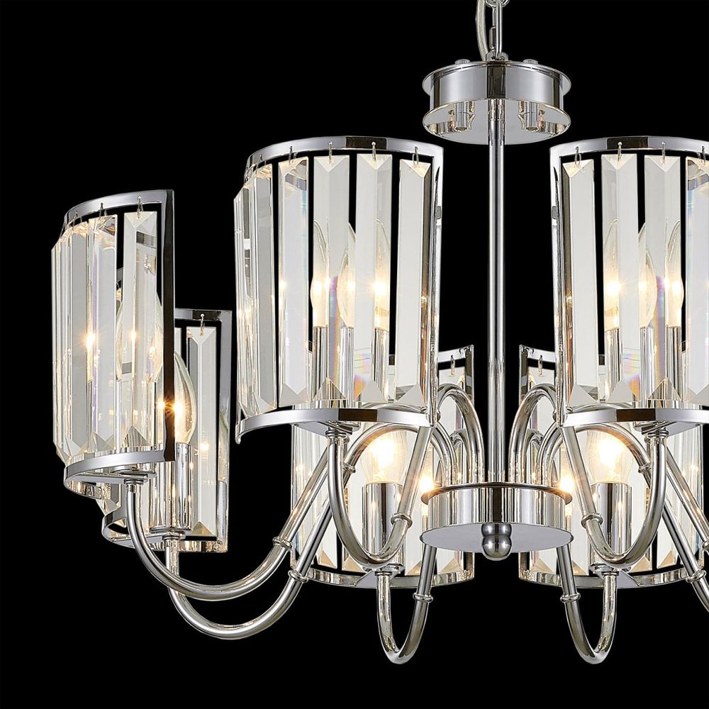 Citilux Грета CL333181 Люстра хрустальная подвесная Хром