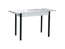 Нью йорк фотопечать стол обеденный раздвижной со стеклянной поверхностью / белый мрамор/бетон белый/черный 900*600 (1200)