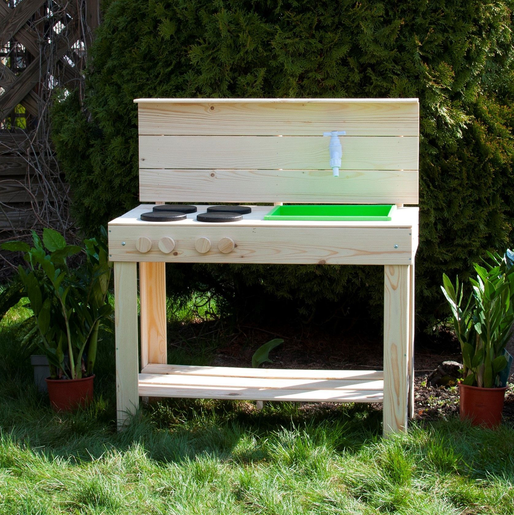 Dipriz Детская кухня игровая для девочек и мальчиков из массива сосны Офелия, развивающая детская игрушка