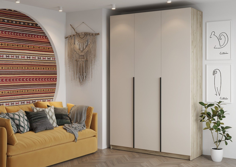 Шкаф для одежды Бохо ШК-004 с полками и штангой 152,5*236см