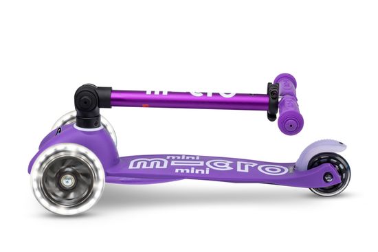 Самокат Mini Micro Deluxe складной LED сиреневый