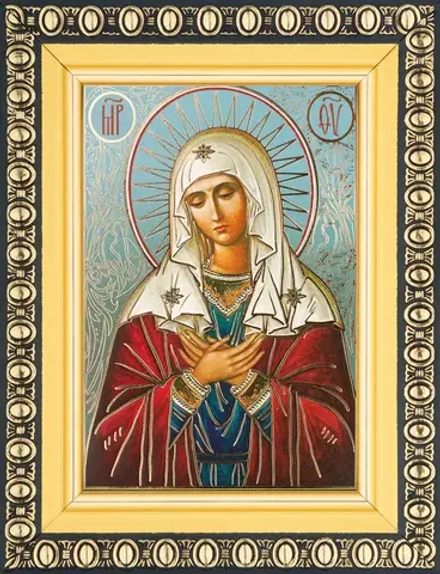Икона БМ "Умиление" 6х9 в раме 8х11