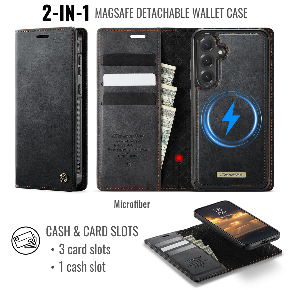 Чехол-кошелек CaseMe 2 in 1 MagSafe Samsung Galaxy S24