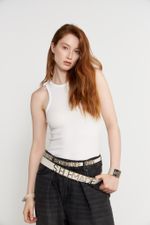 ШИРОКИЙ РЕМЕНЬ НА КОБУРНЫХ КНОПКАХ SELFMADE MILK