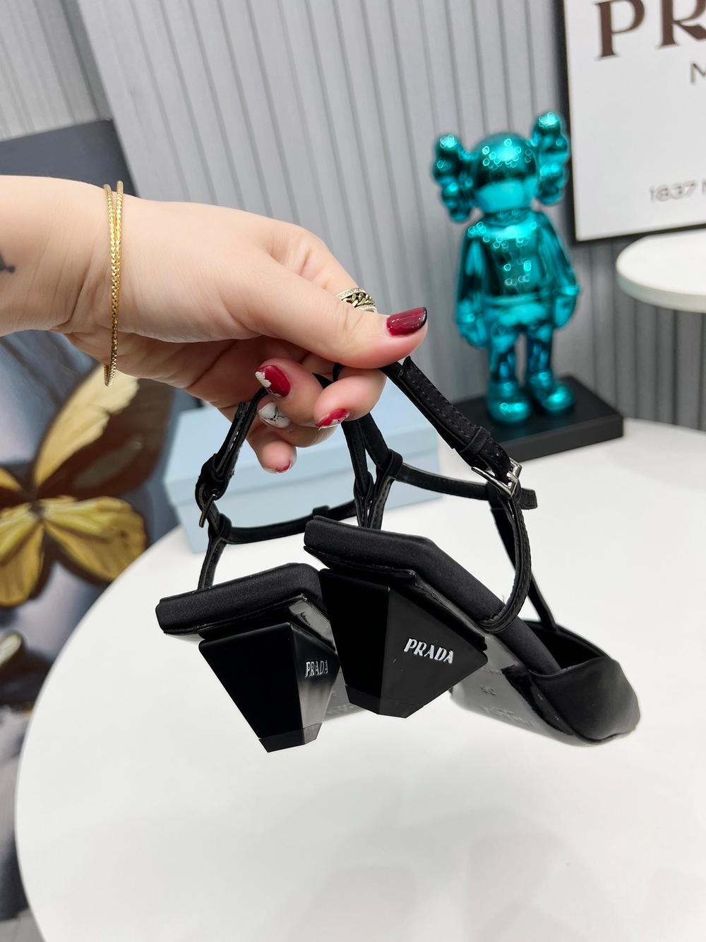 Prada Satin Slingback Pumps