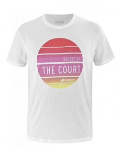 Мужская теннисная футболка Babolat Exercise Message Tee Men - белый