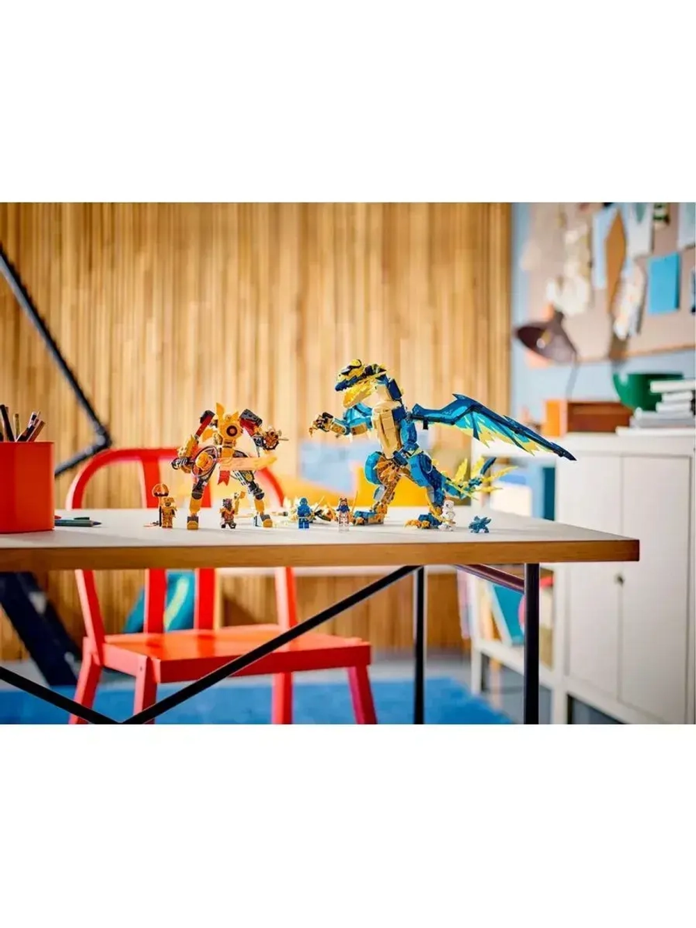 Конструктор Элементальный Дракон против Робота 1058 деталей