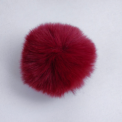 Помпон из искусственного меха "Бордо" d=7 см
